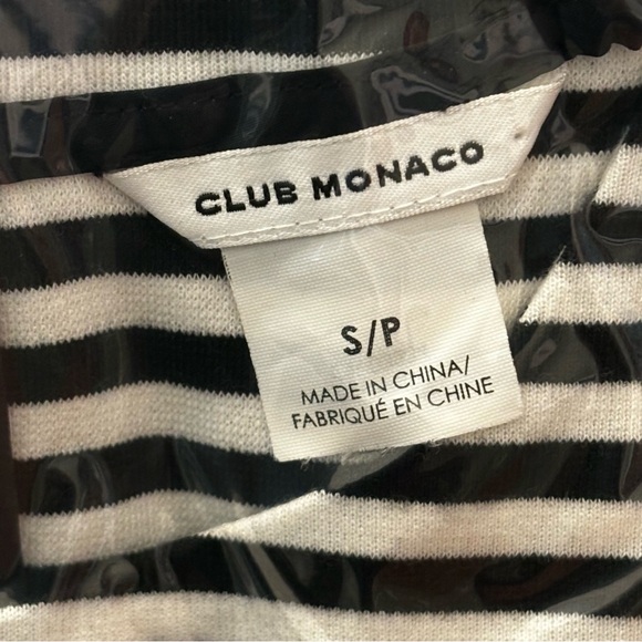 Club Monaco – Knit Striped Sleeveless Peplum Zip Back Top – Small - Picture 9 of 9